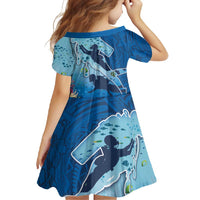 Polynesian Scuba Diving Family Matching Tank Maxi Dress and Hawaiian Shirt Beauty Corals with Underwater and Polynesian Pattern