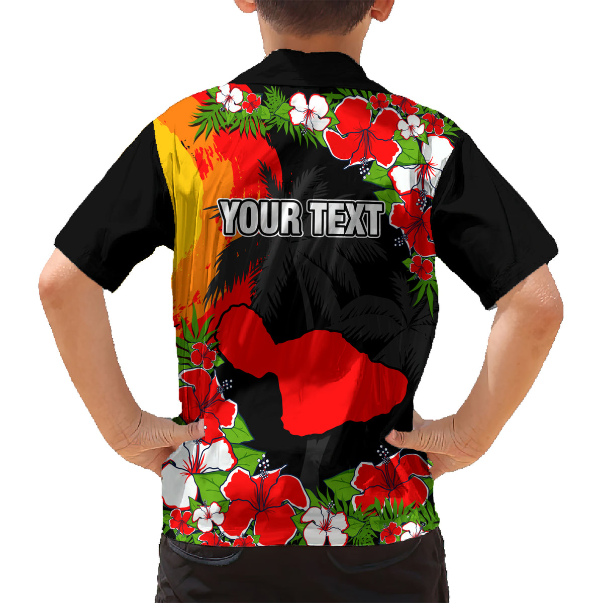 Custom Hawaii Maui Island Family Matching Short Sleeve Bodycon Dress and Hawaiian Shirt Maui Map With Tropical Forest Sunset Vibe LT03 - Polynesian Pride