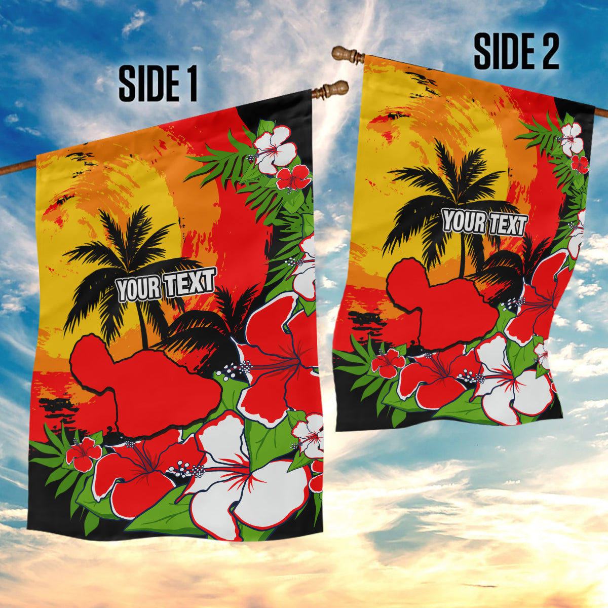 Custom Hawaii Maui Island Garden Flag Maui Map With Tropical Forest Sunset Vibe LT03 - Polynesian Pride