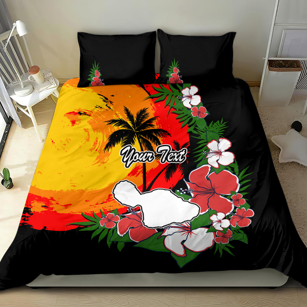 Custom Hawaii Maui Island Bedding Set Maui Map With Tropical Forest Vintage Style LT03 - Polynesian Pride