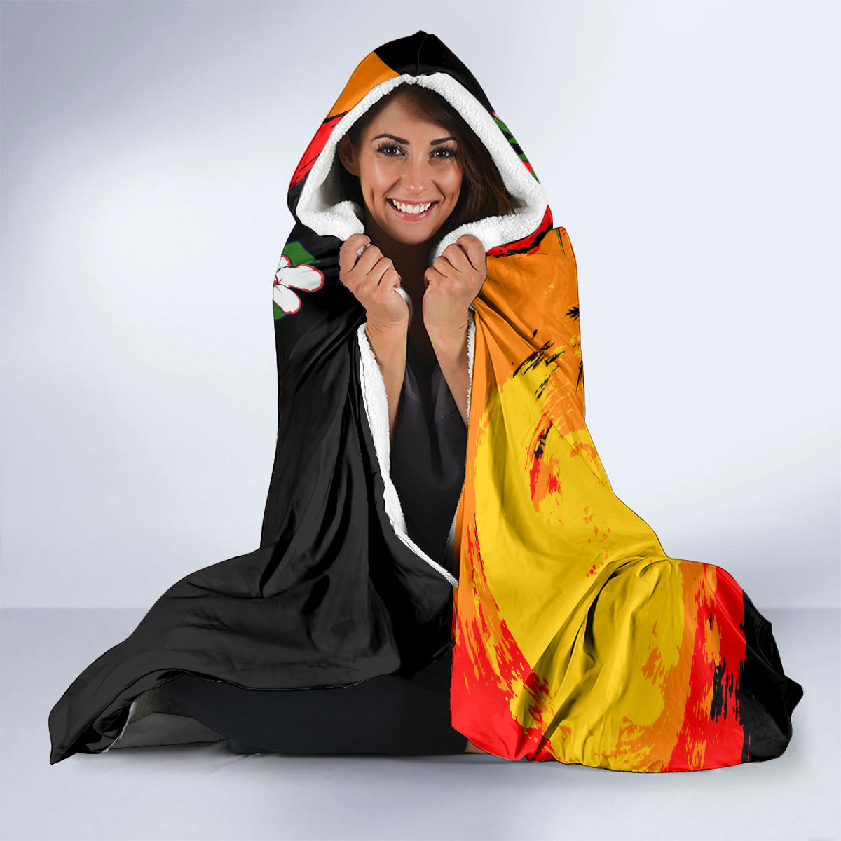 Custom Hawaii Maui Island Hooded Blanket Maui Map With Tropical Forest Vintage Style LT03 - Polynesian Pride