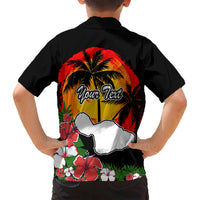 Custom Hawaii Maui Island Kid Hawaiian Shirt Maui Map With Tropical Forest Vintage Style LT03 - Polynesian Pride