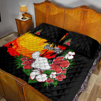 Custom Hawaii Maui Island Quilt Bed Set Maui Map With Tropical Forest Vintage Style LT03 - Polynesian Pride