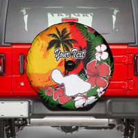 Custom Hawaii Maui Island Spare Tire Cover Maui Map With Tropical Forest Vintage Style LT03 - Polynesian Pride