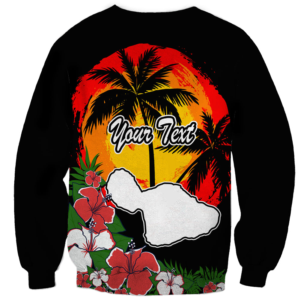 Custom Hawaii Maui Island Sweatshirt Maui Map With Tropical Forest Vintage Style LT03 - Polynesian Pride