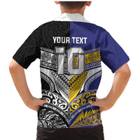 Custom Rugby Niue and Aotearoa Family Matching Mermaid Dress and Hawaiian Shirt Hiapo with Maori Moko Tribal Heritage Tattoos - Polynesian Pride