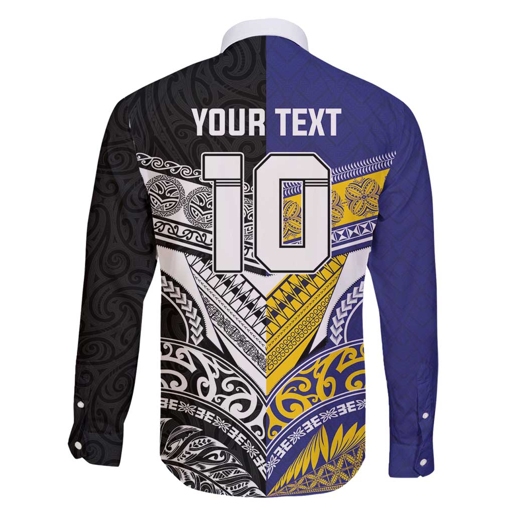 Custom Rugby Niue and Aotearoa Family Matching Puletasi and Hawaiian Shirt Hiapo with Maori Moko Tribal Heritage Tattoos - Polynesian Pride