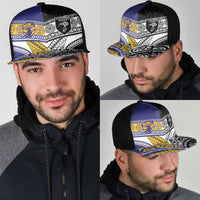 Niue and Aotearoa Rugby Mesh Trucker Cap Hiapo with Maori Moko Tribal Heritage Tattoos - Polynesian Pride