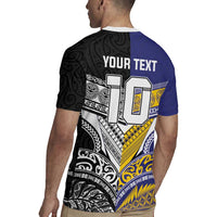 Custom Rugby Niue and Aotearoa Rugby Jersey Hiapo with Maori Moko Tribal Heritage Tattoos - Polynesian Pride