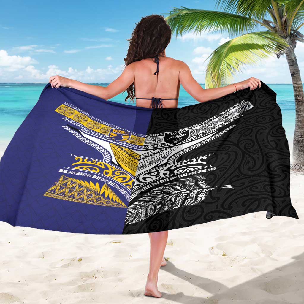 Rugby Niue and Aotearoa Sarong Hiapo with Maori Moko Tribal Heritage Tattoos - Polynesian Pride
