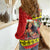 Hawaii Christmas Women Casual Shirt Hula Girl Hibiscus With Hawaiian Style Tribal Fabric Patchwork LT03 - Polynesian Pride