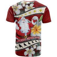 Tahiti Christmas T Shirt Tiare Flowers and Pomarea Nigra with Polynesian Pattern LT03 - Polynesian Pride