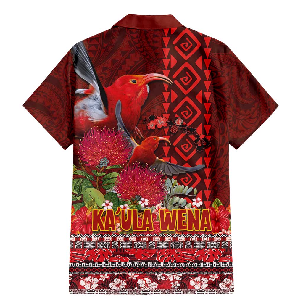 Hawaii KaʻUla Wena ʻIʻiwi Family Matching Mermaid Dress and Hawaiian Shirt With Tropical Plants and 'Ohi'a lehua Kakau Art Tattoo