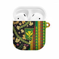 Hawaiian Tropical Plants Lei AirPods Case Kanaka Maoli Tribal with Palaka Motifs LT03 Multicolor - Polynesian Pride
