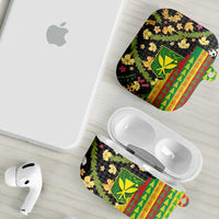 Hawaiian Tropical Plants Lei AirPods Case Kanaka Maoli Tribal with Palaka Motifs LT03 - Polynesian Pride