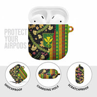 Hawaiian Tropical Plants Lei AirPods Case Kanaka Maoli Tribal with Palaka Motifs LT03 - Polynesian Pride