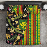 Hawaiian Tropical Plants Lei Bedding Set Kanaka Maoli Tribal with Palaka Motifs LT03 Multicolor - Polynesian Pride