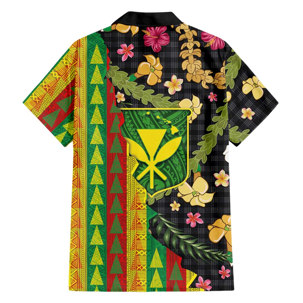 Hawaiian Tropical Plants Lei Family Matching Long Sleeve Bodycon Dress and Hawaiian Shirt Kanaka Maoli Tribal with Palaka Motifs LT03 - Polynesian Pride