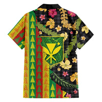 Hawaiian Tropical Plants Lei Family Matching Long Sleeve Bodycon Dress and Hawaiian Shirt Kanaka Maoli Tribal with Palaka Motifs LT03 - Polynesian Pride