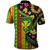 Hawaiian Tropical Plants Lei Polo Shirt Kanaka Maoli Tribal with Palaka Motifs LT03 - Polynesian Pride