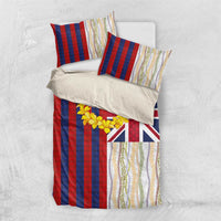 Hawaiian Tropical Plants Lei Bedding Set National Flag Style LT03 US Twin 172cm x 218cm Multicolor - Polynesian Pride