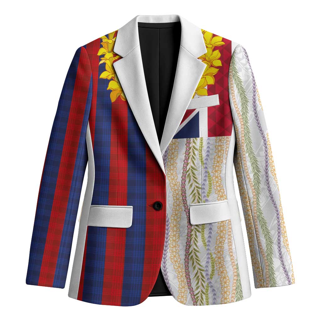 Hawaiian Tropical Plants Lei Blazer National Flag Style LT03 Unisex Multicolor - Polynesian Pride