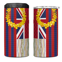 Hawaiian Tropical Plants Lei 4 in 1 Can Cooler Tumbler National Flag Style LT03 One Size: 16 oz Multicolor - Polynesian Pride