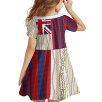 Hawaiian Tropical Plants Lei Family Matching Mermaid Dress and Hawaiian Shirt National Flag Style - Polynesian Pride