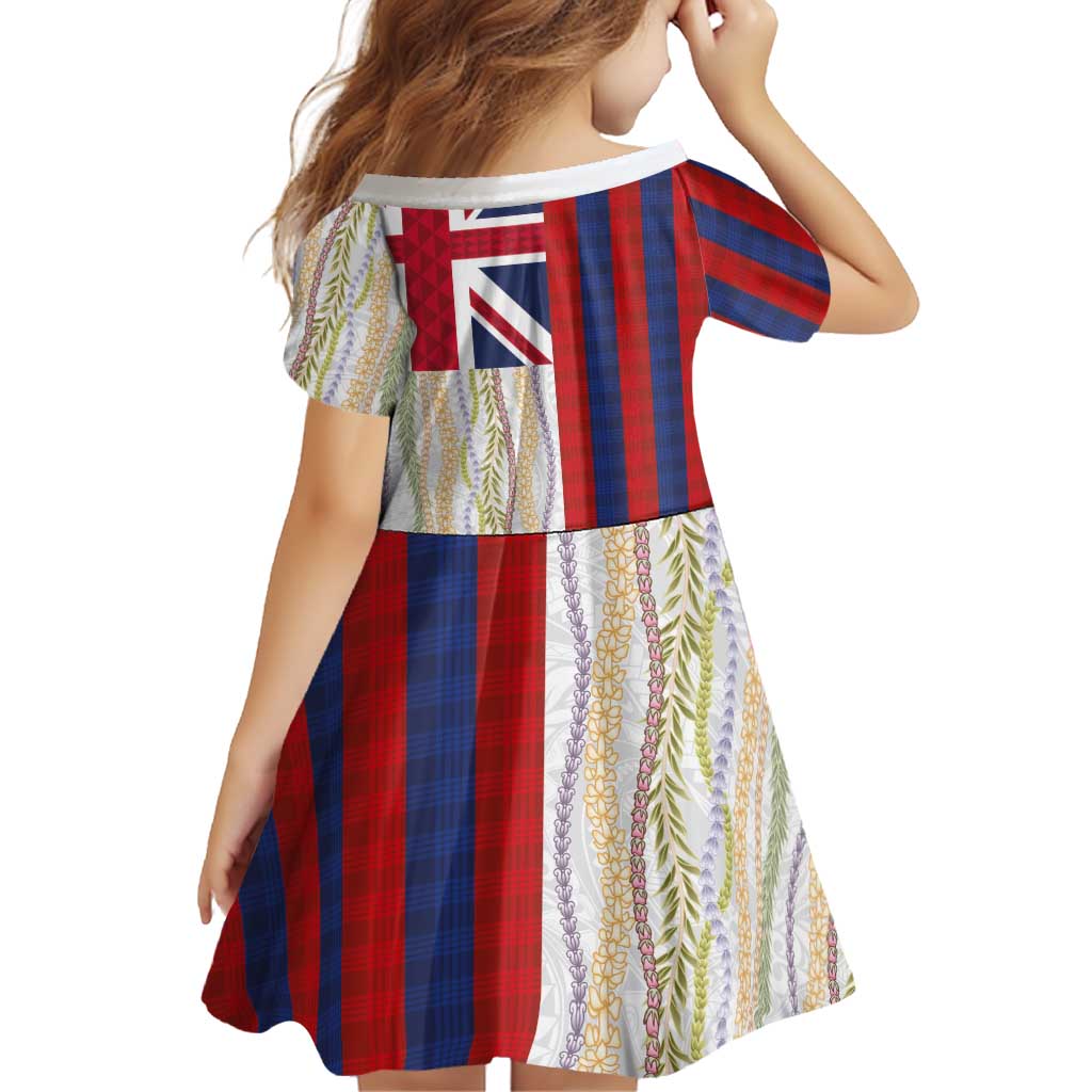 Hawaiian Tropical Plants Lei Family Matching Off Shoulder Short Dress and Hawaiian Shirt National Flag Style - Polynesian Pride