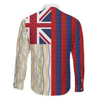 Hawaiian Tropical Plants Lei Family Matching Off Shoulder Short Dress and Hawaiian Shirt National Flag Style - Polynesian Pride