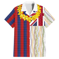Hawaiian Tropical Plants Lei Hawaiian Shirt National Flag Style LT03 Multicolor - Polynesian Pride