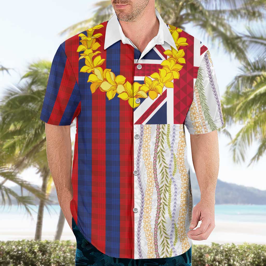Hawaiian Tropical Plants Lei Hawaiian Shirt National Flag Style LT03 - Polynesian Pride