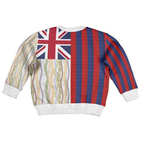 Hawaiian Tropical Plants Lei Kid Ugly Christmas Sweater National Flag Style LT03 - Polynesian Pride
