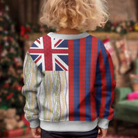 Hawaiian Tropical Plants Lei Kid Ugly Christmas Sweater National Flag Style LT03 - Polynesian Pride