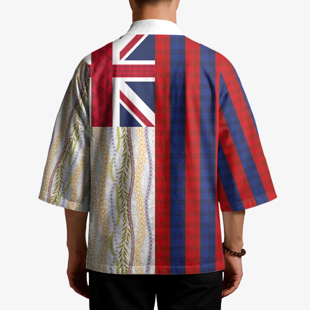 Hawaiian Tropical Plants Lei Kimono National Flag Style LT03 - Polynesian Pride