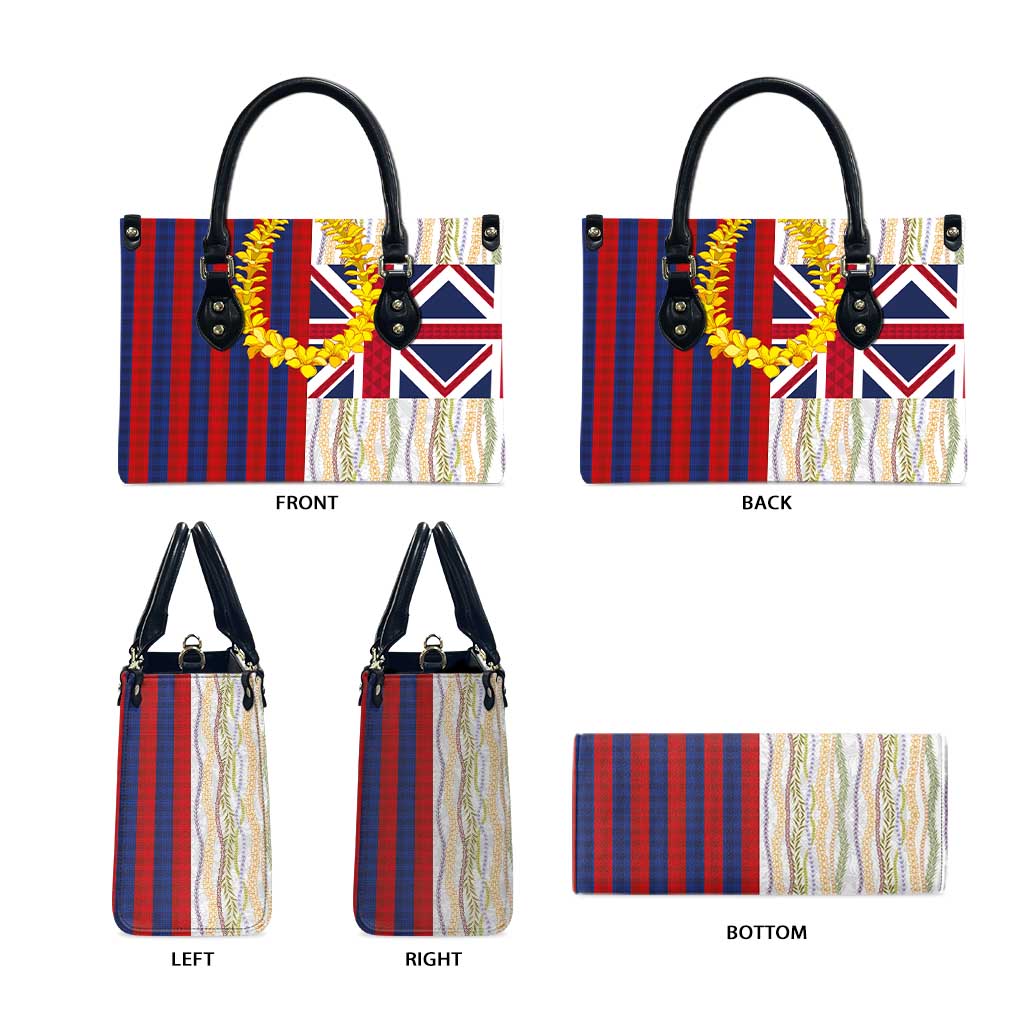 Hawaiian Tropical Plants Lei Leather Bag National Flag Style LT03 - Polynesian Pride