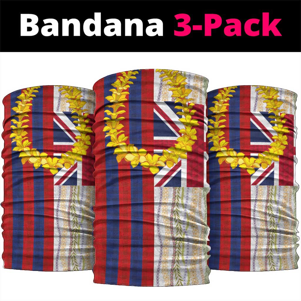 Hawaiian Tropical Plants Lei Neck Gaiter National Flag Style LT03 package One Size: 25*50cm Multicolor - Polynesian Pride