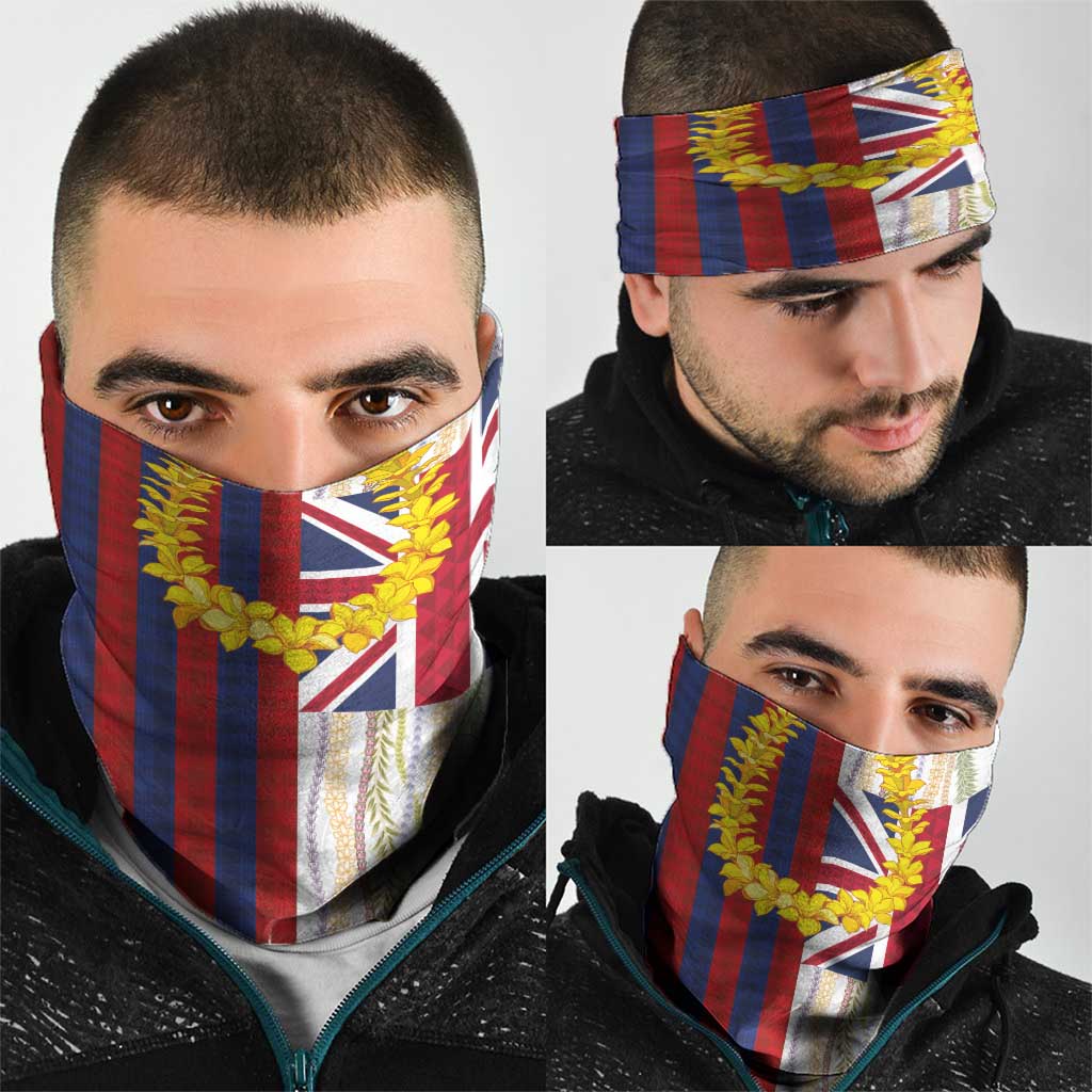 Hawaiian Tropical Plants Lei Neck Gaiter National Flag Style LT03 - Polynesian Pride