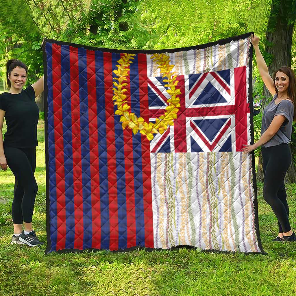 Hawaiian Tropical Plants Lei Quilt National Flag Style LT03 - Polynesian Pride