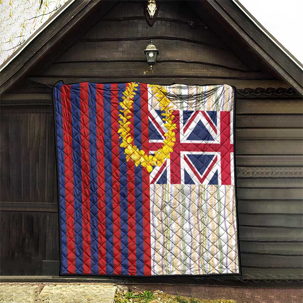 Hawaiian Tropical Plants Lei Quilt National Flag Style LT03 - Polynesian Pride
