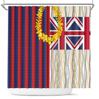 Hawaiian Tropical Plants Lei Shower Curtain National Flag Style LT03 Multicolor - Polynesian Pride
