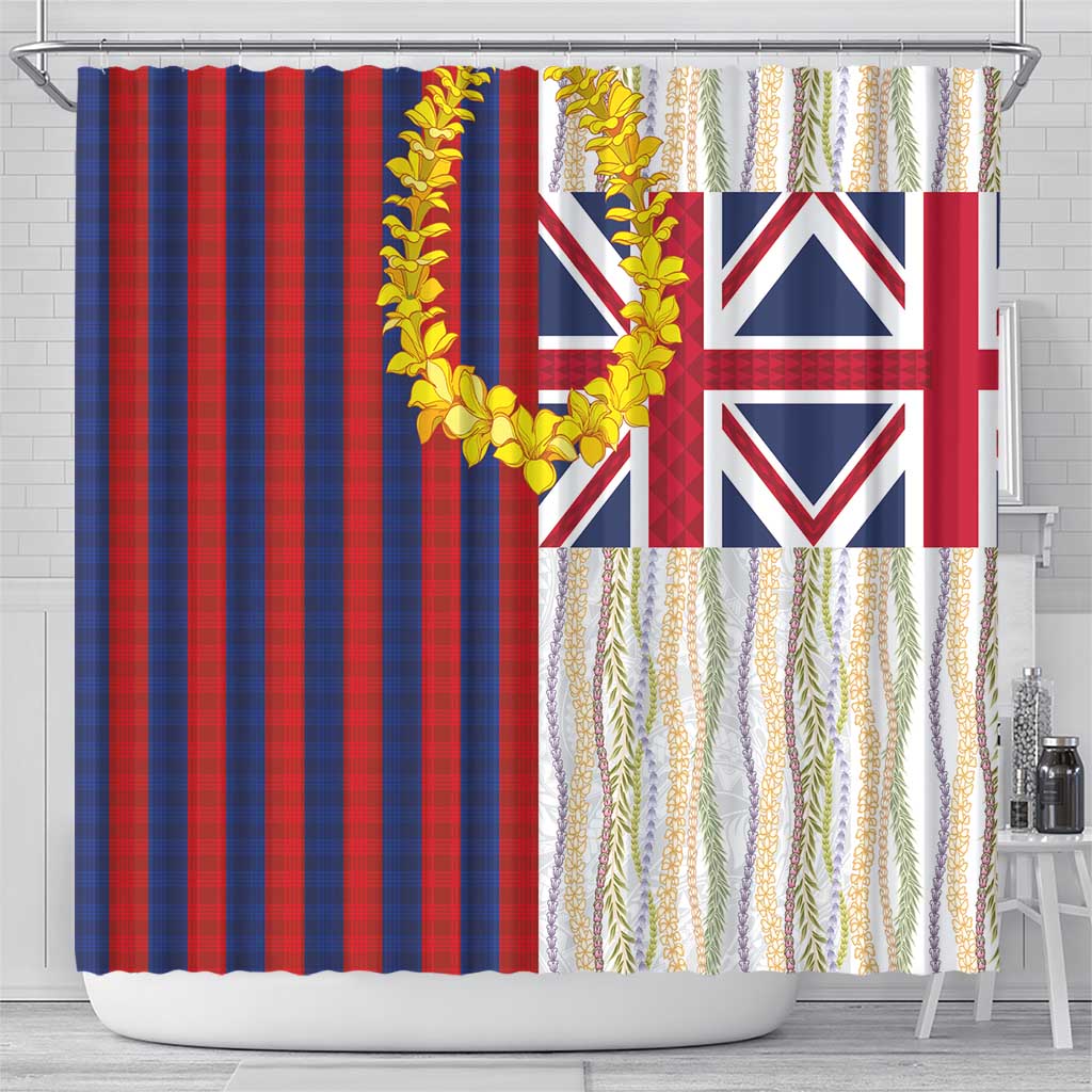 Hawaiian Tropical Plants Lei Shower Curtain National Flag Style LT03 - Polynesian Pride