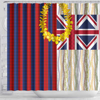 Hawaiian Tropical Plants Lei Shower Curtain National Flag Style LT03 - Polynesian Pride