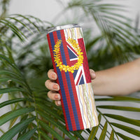 Hawaiian Tropical Plants Lei Skinny Tumbler National Flag Style LT03 - Polynesian Pride
