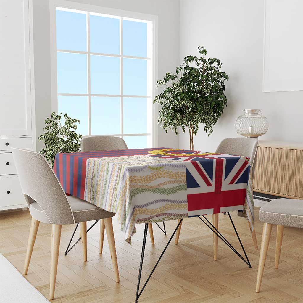 Hawaiian Tropical Plants Lei Tablecloth National Flag Style - Polynesian Pride