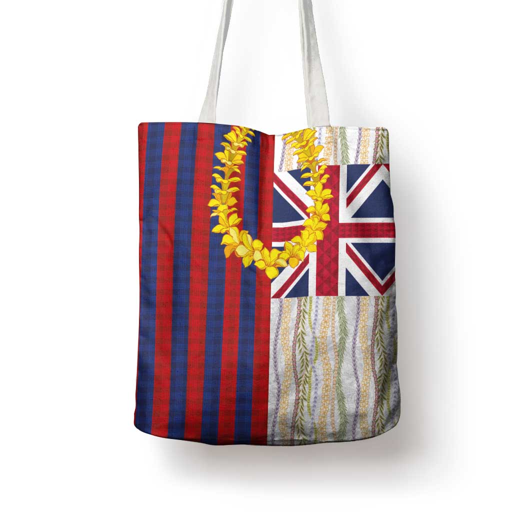 Hawaiian Tropical Plants Lei Tote Bag National Flag Style LT03 - Polynesian Pride