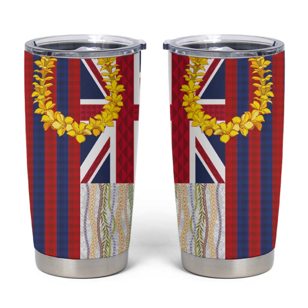 Hawaiian Tropical Plants Lei Tumbler Cup National Flag Style LT03 Multicolor - Polynesian Pride