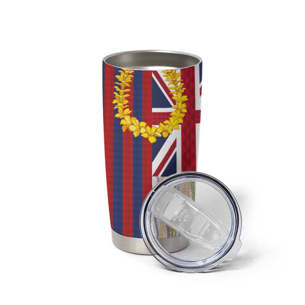 Hawaiian Tropical Plants Lei Tumbler Cup National Flag Style LT03 - Polynesian Pride