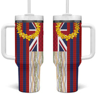 Hawaiian Tropical Plants Lei Tumbler With Handle National Flag Style LT03 One Size: 40 oz Multicolor - Polynesian Pride