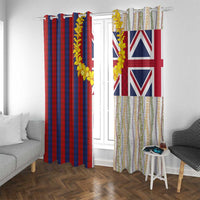 Hawaiian Tropical Plants Lei Window Curtain National Flag Style LT03 With Grommets Multicolor - Polynesian Pride